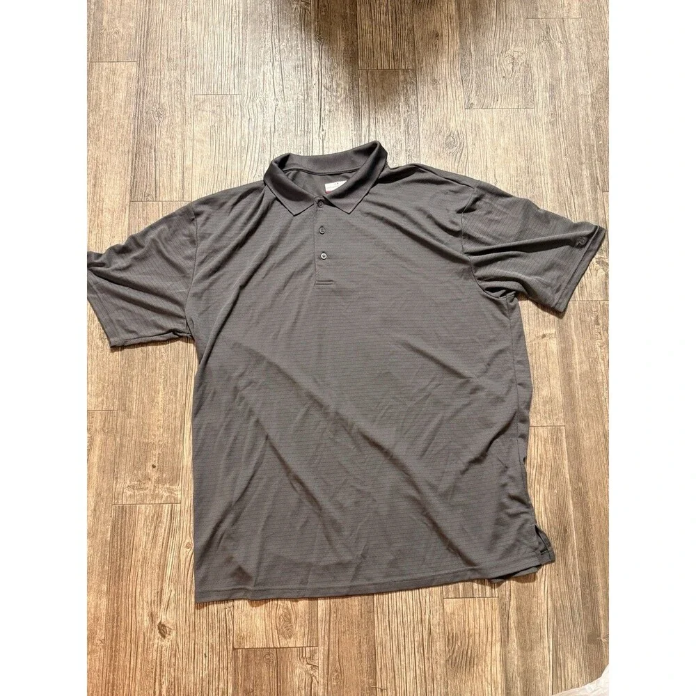 Grand Slam Performance Gray Short Sleeve Polo Shirt 3XLT Big & Tall Collared - Picture 2 of 6